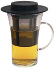 Bistro Teeglas (280 ml) mit Goldtonfilter und Teehut